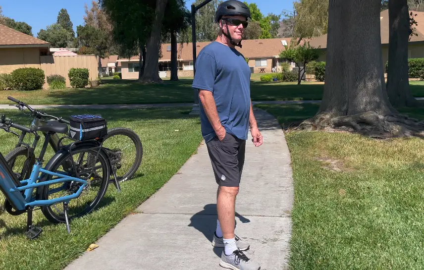 Marc wearing Stio OPR Shorts and the Essential Tee.